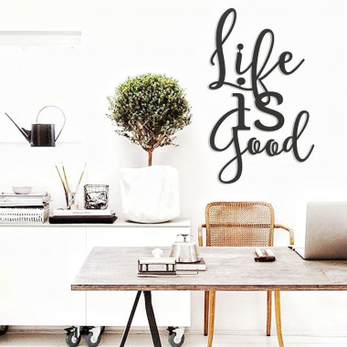 Металлическая интерьерная надпись "Жизнь прекрасна" Металлическая интерьерная надпись "Жизнь прекрасна"