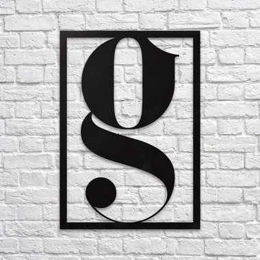 Металлическое панно "Буква G"