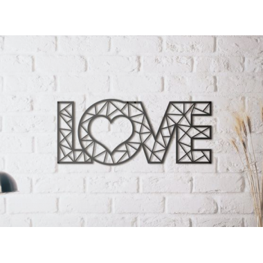 Металлическое панно «Love» для интерьера