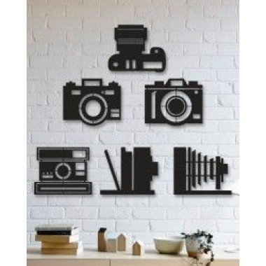 Металлическое интерьерное панно "Фотокамеры"